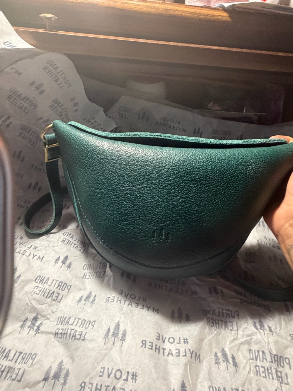 Portland Leather Koala sea glass Crossbody/sling Bag